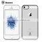 Original Baseus Glitter Series electro-plated case ultra thin transparent and Clear Plating PC Back Cover Case For iPhone 5S SE