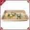 Supermarket equipment wicker plastic bread tray rattan fruit display basket