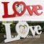 White Red Love Design Wedding Decoration Wooden Photo Frame