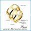 Custom made ladies stainless steel rings gold plated