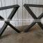 UK hot-selling solid wooden coffee table metal iron X shape leg