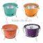 Hot Sales Colorful Outdoor Mini Charcoal Bucket Portable BBQ Grill for Camping