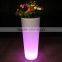 PE plastic LED rechargeable large flower pot, RGB 16 color changing Ice Bucket For Bar Party