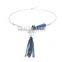 Assorted Geometric Beads Chain Necklace Long Chain Tassel Necklace