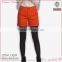 Fashion factory supply woolen winter fold up hem ladies orange short pants