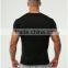Dark Grey Mens Muscle Bodybuilding Fitness T Shirt OEM Printed Gym T Shirt Black Work Shirts Wholesale Men's Clothing