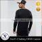 New Style custom cheap fashion men long sleeve t shirt with zipper