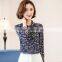 new models blouses fashion Elegant Office Blouse Work Wear Loose Printed Women formal tops and blouses