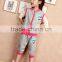 Children zipper clothing wholesale lovely girl suits, cotton