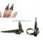 New Fashion Punk Unadjustable Fingertip Knuckle Nail Rings Antique Bronze Halloween Skull Carved Clear Rhinestone 14.7mm