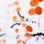 Felt Orange and black Halloween garland, Bat garland, Halloween decorations