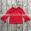 Infant toddler baby clothes kids spring ruffle long sleeve t shirt with elastic band collar girls blank solid color fall tshirts