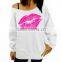 lip Printed Women Blouse One Shoulder Blouses Spring Summer Shirts Blusas Mujer