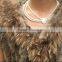 SJ095-01 Hot Sale Rabbit Fur Woman Hand Crochet Knit Fabric Jacket