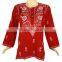 Indian Wholesaler Girls Hand Embroidered Top Chikan Kurtis