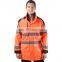 Reflective pvc Hi-Vis Raincoat reversible Rainjacket