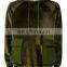 Mens double utility pouch pockets soft plush velour hoodie