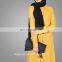 Muslim Women Midi Abaya Dress Long Tunic Top Design with Hidden Button