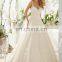 Gorgeous lace wedding gown with crystal beaded for women