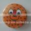 lovely smile face printable custom logo tin metal button badge with safety pin
