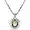 925 Silver Jewelry 18mm Cerise Pendant with Prasiolite(P-075)