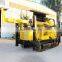 Trailer mounted hydraulic rotary borehole drilling rig