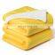 Amazon Luxury Custom OEM Yellow Fleece Throw Sherpa Blanket For Travel