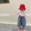 6819/2020 new arrival kids brand denim jeans lantern pants girls fashion loose straight baby girls pants