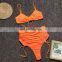 2019 Summer Sexy Bandage Swimwear Bikini High Waist Bathing Suits Women Swimsuit Beige Green Orange Black Push Up Bikinis Set