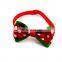 New Arrived Polyester Christmas Series Footprint Bell Pet Dog Bow Ties Collar Bow