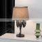 New arrival Korean hotel decoration modern table lamp elephant shape silver bedside resin lamp