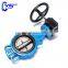 Worm Gear Operate Ductile Iron DN200 DN400 Rubber Lining Butterfly Valve For Water