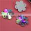 Flatback 10mm shape two holes sewon ab colourful rhinestone for Clothing Accessories
