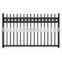 hot sale Xinhai #29 H 5 ft * W 6 ft Galvanized and power coated steel ornamental fence panel with decorative head and ring