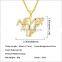 2021 New Stylish Hiphop Personal Engraved Letter Message Square Pendant Necklace Beads Chain Stainless Steel Gold Necklace
