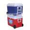 China 60L Custom  wheeled cooler box for outdoor Promotion trolley large golf Portable Plastic Ice box