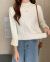 Sweater women warm one body hair with thick and fleece half turtleneck pullover bottom long sleeve sweater for women