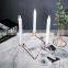Candlestick Holders 2 pcs 3 Arm Candle Holder Metal Candelabra Irregular Geometric Design Decoration for Home Decor