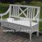 indoor 2 seats wooden KD armrest storage bench/sofa