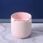 custom nordic cylinder small luxury decorative matte color empty geometric ceramic candle candle jar with lid