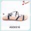 Unique design factory selling latest woman promotion buckling flat heel ankle sandals