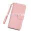 2021wholesale Dropshipping Latest Fashion Ladies Long Zipper Cell Phone Clutch Purse Female Wax Leather Card Wallet Women