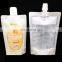 Custom printed water juice spout pouch yogurt/milk packaging bags