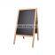 Standing folding rustic wooden chalkboard blackboard frame for bar