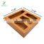 Bamboo Ziplock Bag Storage Organizer for Kitchen Drawer,Openable Top Lids Food Storage Bag Holders