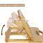 Natural Bamboo Foldable Laptop Adjustable Laptop Stand for Desk with Multiple Angles for Laptops Up to 15.6 inches
