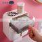 New Arrivals Amazon Clear Paper Roll Holder Organizer Toilet Paper Dispenser Plastic Tissue Box With Drawer tissue box holder