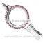 (LL002) 40% off!! 30mm fusia fuchsia hot pink crystal lanyard ID holder