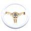 350mm Neo Chrome Spoke Pink Racing Sport Car Steering Wheel, Wood Steering Wheel, Plastic Model Car Steering Wheel