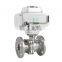 COVNA DN100 4 inch 2 Way 24V DC Double Flange Type 304 Stainless Steel Electric Actuated Ball Valve